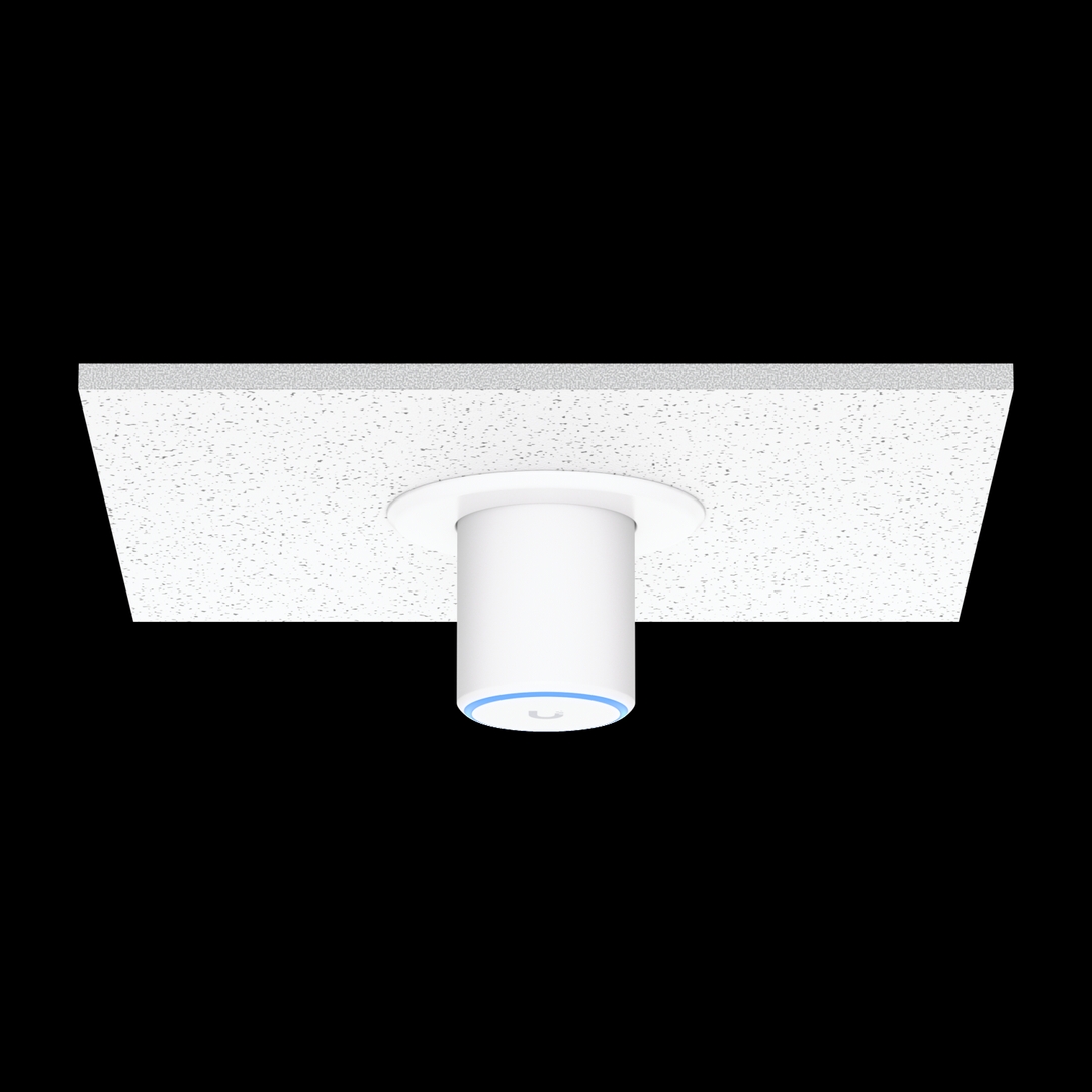 Ubiquiti - Recessed ceiling mount for U6 Meshand FlexHD. 3PK, Mounts to a drop ceiling tile, drywall ceiling, or solid ceiling