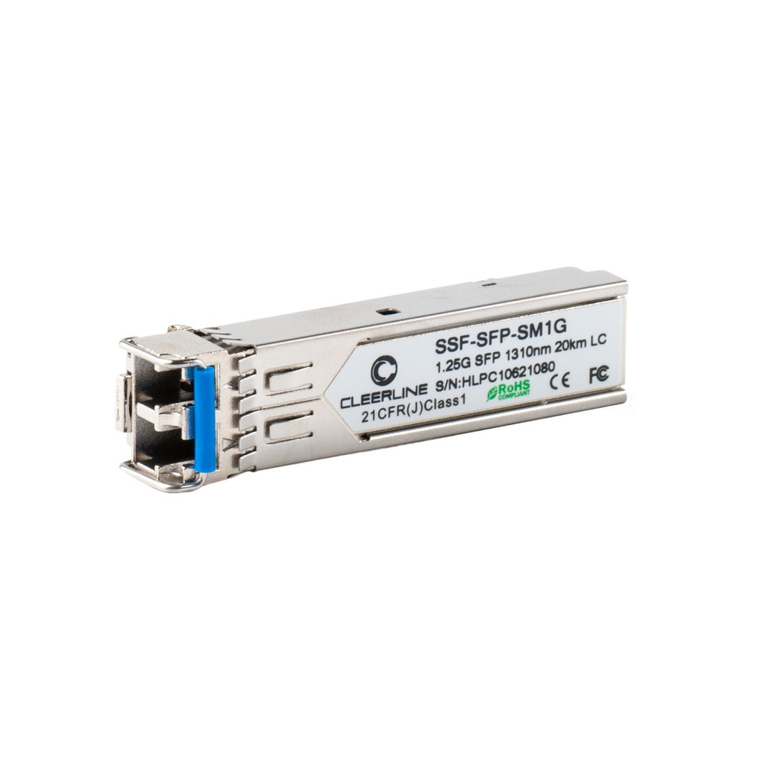 Cleerline Fiber - 1.25G SFP transceiver SM 1000Base-LX, 1310nm, 20Km max reach, w/DDM