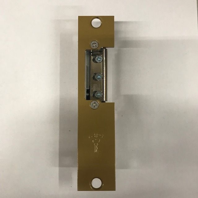 Mul-T-Lock / eFFeFF - Electric Door Release 8-16VAC Gold Wood Door Off Center Strike (ELS-17.610-73G90R11)