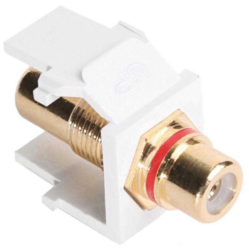 Leviton - JACK RCA SPKR WHT W/RED
