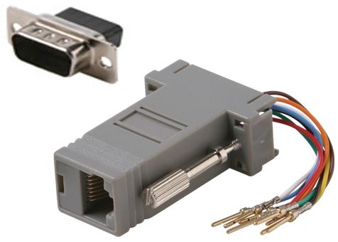TRISTATE - 9 Pin Male To 8P8C Modular Adapter