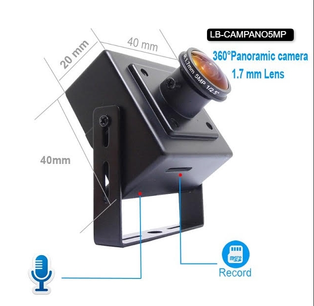 LIONBEAM - Camera IP 5MP Mini Panoramic WIFI, Audio, SD card slot