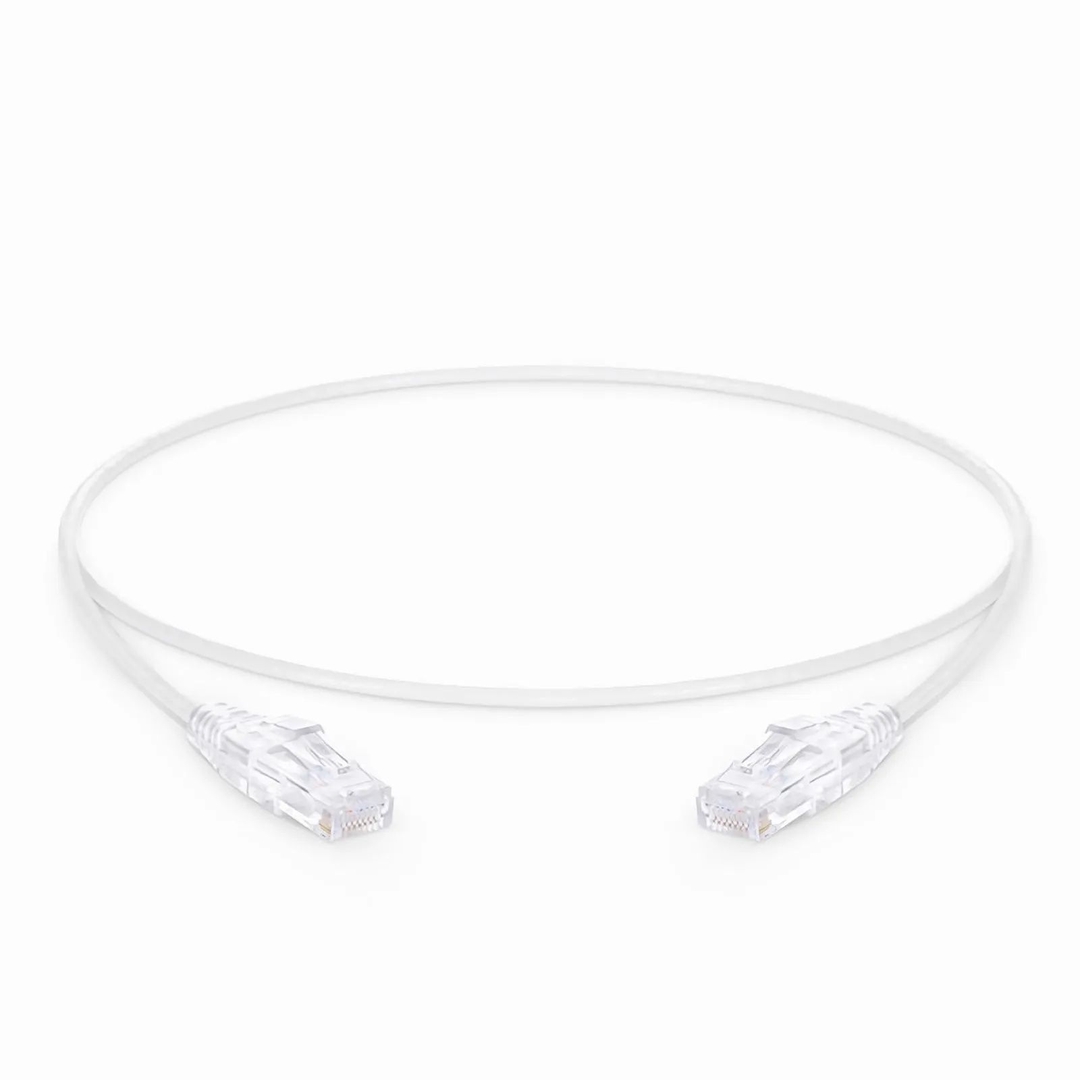 LIONBEAM - Slim Patch Cord CAT6A 14FT White 10 Pack