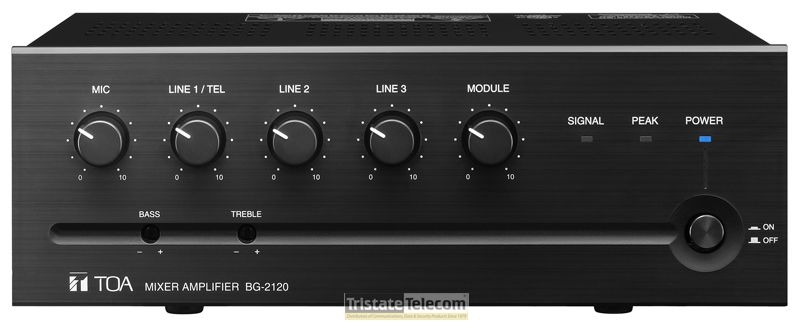 TOA - Amplifier/Mixer 120W Mic/tel/Aux/PGM Inp