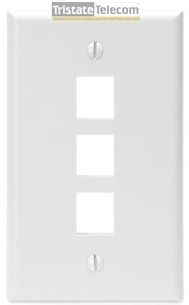 Leviton - Faceplate 3 Port White Single Gang