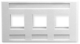 ICC - PLATE FURNITURE MODULAR 3 PORT WHITE