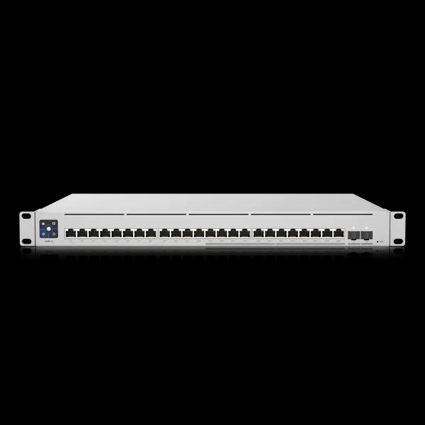 Ubiquiti - Enterprise Switch 12 GbE PoE+ Ports, 12 2.5GbE PoE+ Ports 2 10G SFP Ports Single Row RJ45