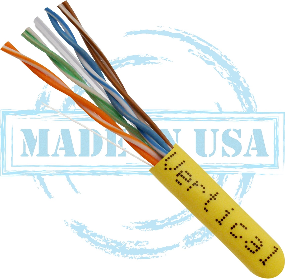 Vertical Cable - Cable Cat 5e 4 PR 1000' CMP YELLOW