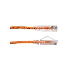 Vertical Cable - Patch Cord CAT 6A Slim Boot 1' Orange