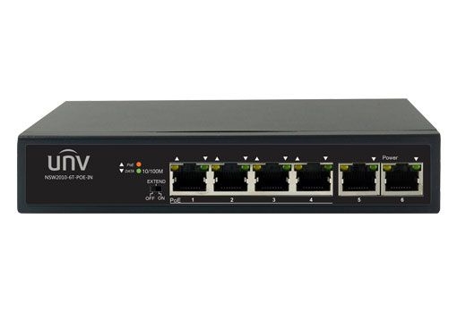 UNV - Switch 4 Ports PoE 2 Uplink ports 65W NSW2020-6T-POE-IN
