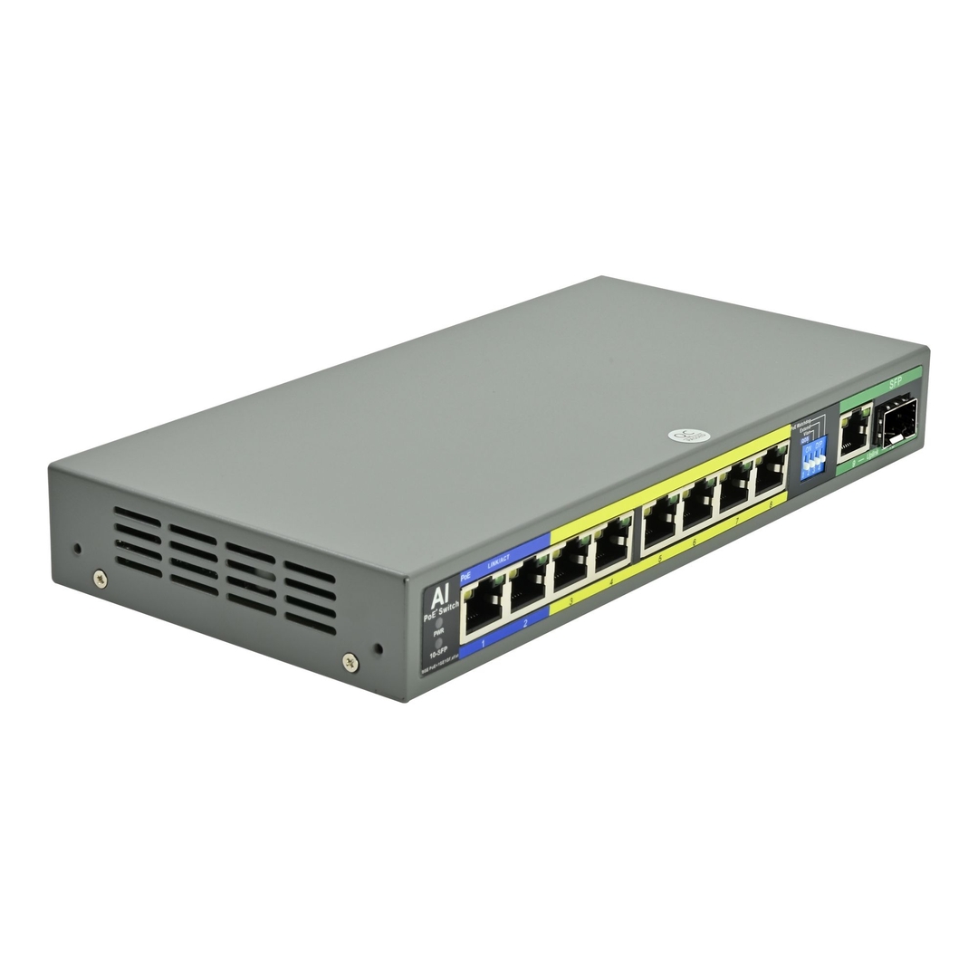 Switch 8 Port Gigabit PoE, 125W 1 SFP