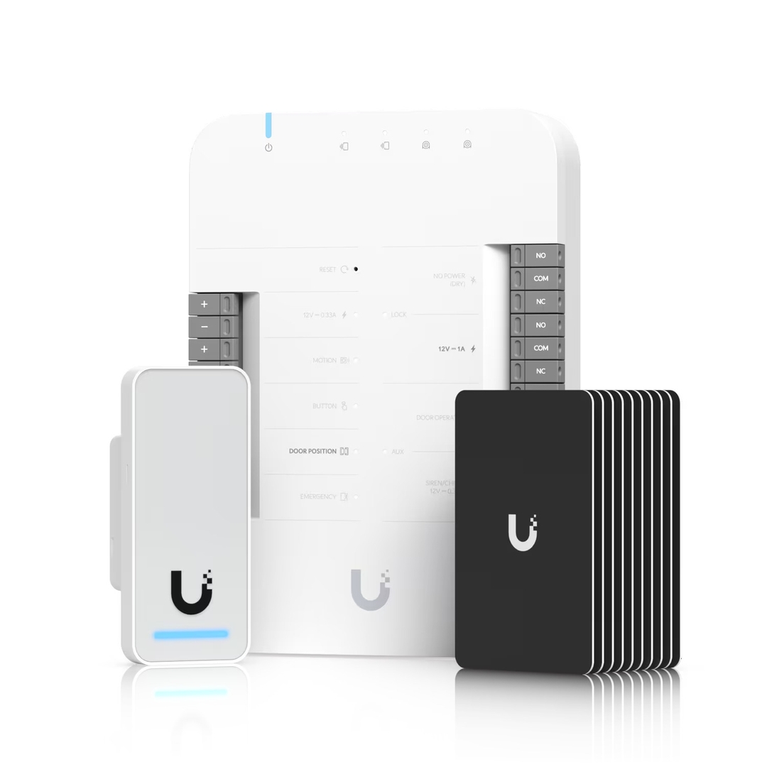 Ubiquiti - UniFi G2 Access Starter Kit (1) UniFi Access Door Hub (1) Access Reader G2 (10) UniFi Access Card