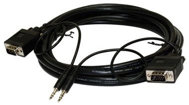STEREN - Patch Cord VGA/SVGA M-M 12 FT W/Audio