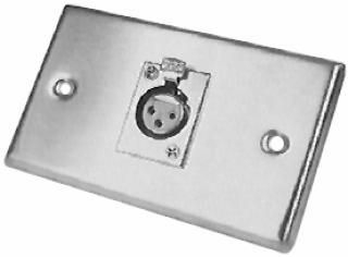 CALRAD - XLR Female Jack On Steel Faceplate