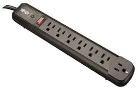 TRIPPLITE - Surge Protector 7 Outlets 4 ft. Cord 1080 Joules Black