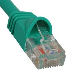 Patch Cord, CAT 5e, Molded Boot 5' Green