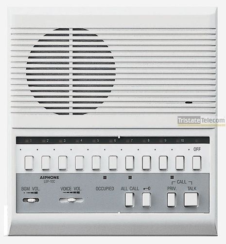 Aiphone - 10 Call Semi-Flush Mount Master W/Door Rel & Privacy