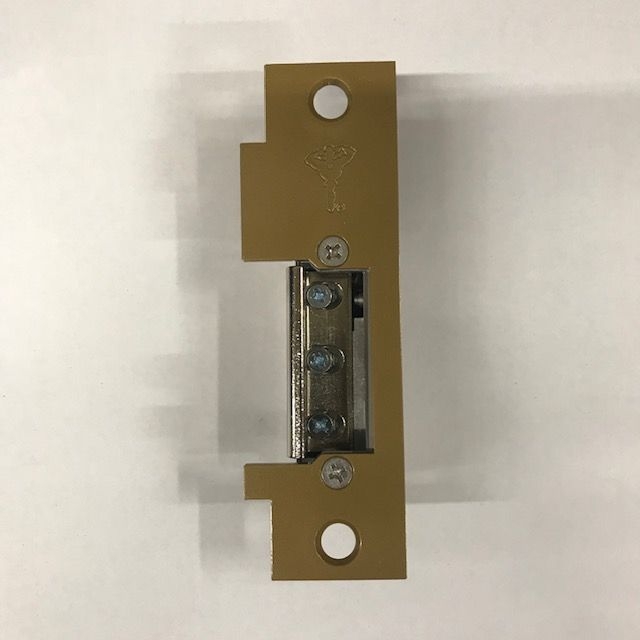 Mul-T-Lock / eFFeFF - Electric Door Release 8-16VAC Off Center Gold Strike (ELS-17.610-75G90R11)