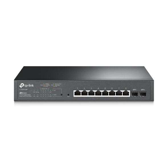 TP-LINK - Jetstream Switch 10 Port Gigabit 8 PoE+ 2 SFP 150W Omada