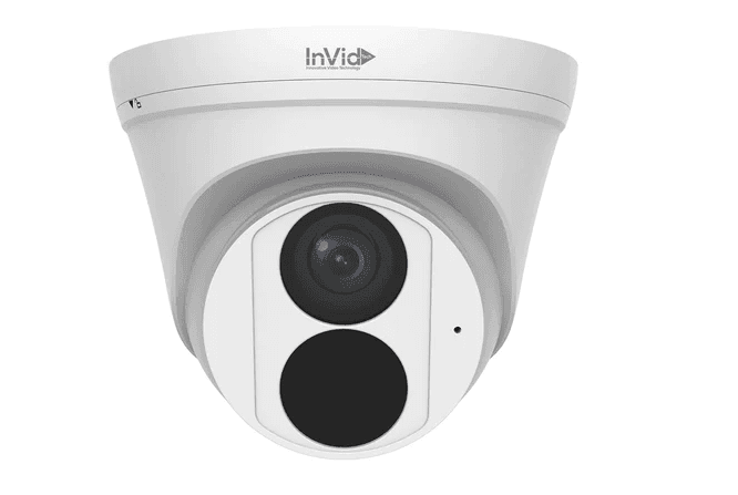 Invid Tech | Camera 8MP IP Plug & Play, Outdoor Turret, Fixed Lens, up to 98 IR Range, True WDR, Built-in Mic, SD Card Slot, 12VDC/PoE