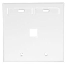 Leviton - Faceplate 1 PORT 2 Gang White With ID