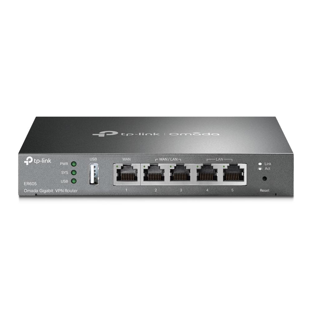 TP-LINK - TP-Link Gigabit Multi-WAN VPN Router 1 RJ45 WAN Port, 3 RJ45 WAN/LAN Ports, 1 RJ45 LAN Port