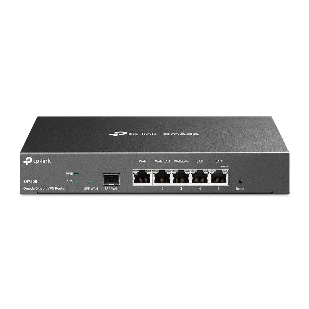 TP-LINK - TP-Link Gigabit Multi-WAN VPN Router 1 Gigabit SFP WAN Port 1 Gigabit RJ45 WAN Port 2 Gigabit WAN/LAN RJ45 Ports 2 Gigabit RJ45 LAN port