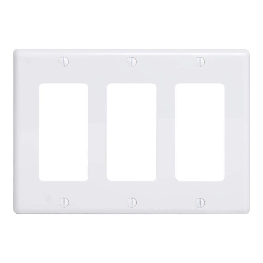 ICC - Wallplate Decora 3 Gang White