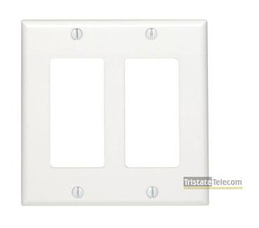Wallplate Decora 2 Gang Oversized White
