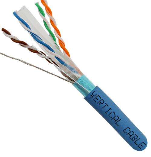 Vertical Cable - Cable Cat 6 Shielded Blue 1000' Reel overall shielded
