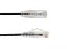 Vertical Cable - Patch Cord CAT 6A Slim Boot 3' Black