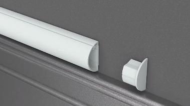 D-Line - End Cap For 1.18"X0.59" White 2PK