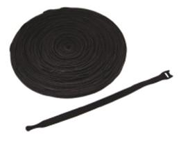 ICC - VELCRO CABLE TIE, 8", BLACK, 100PK