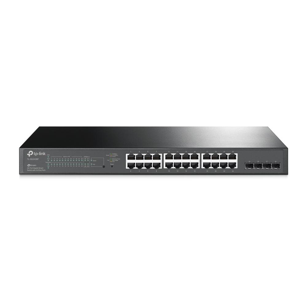 TP-LINK - Switch 28 Port Gigabit 24 Gigabit PoE+ Ports,4 Gigabit SFP Slots
