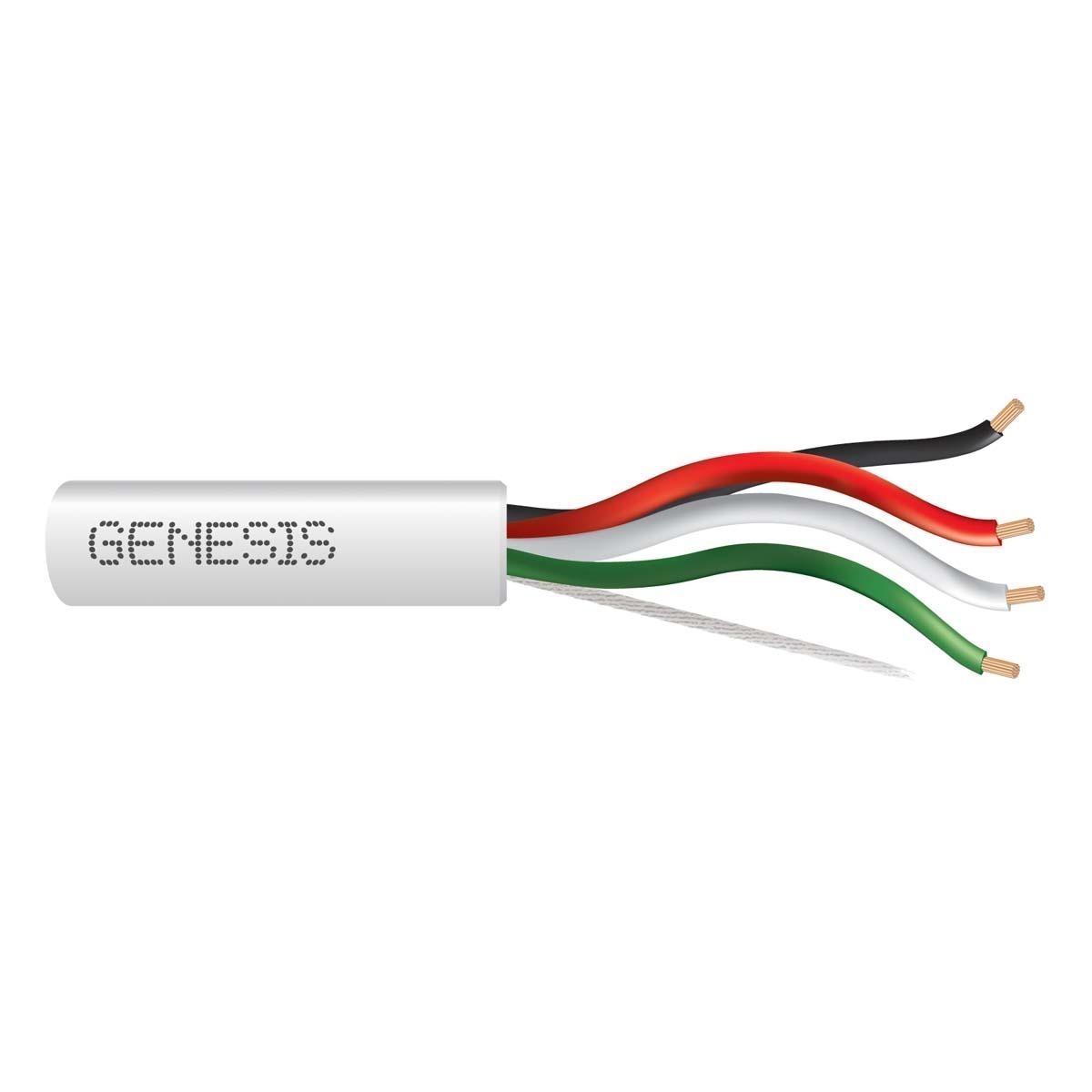 GENESIS CABLE - Cable 18/6 Stranded 500' Box White CMP