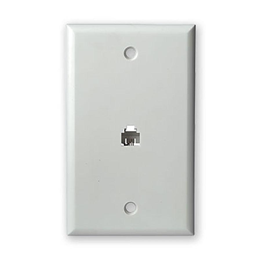 SCP - 4C TELEPHONE FLUSH MOUNT - WALL PLATE - WHITE - 10 EA/PER PACK