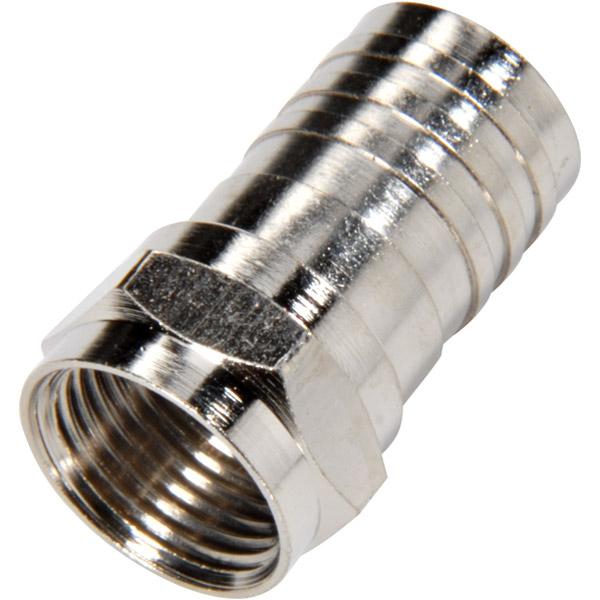 STEREN - Connector F Crimp On RG6 Long Barel 25Pk