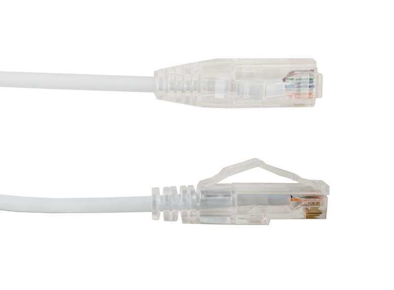 Vertical Cable - Patch Cord CAT 6A Slim Boot 2' White