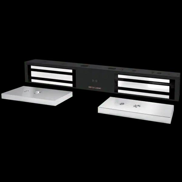 Seco Larm | Magnetic Lock Double-Door 1200LB W/Bond & LED - BLACK COLOR