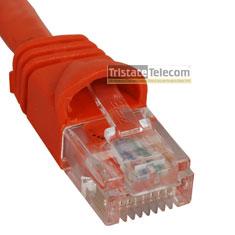 Patch Cord CAT 5e W/Molded Boot 1' Orang
