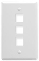 ICC - FACEPLATE 3 PORT 1G WHITE