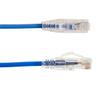 Vertical Cable - Patch Cord CAT 6A Slim Boot 3' Blue