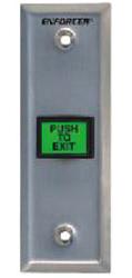 Seco Larm - Push To Exit Plate SlimLine Stain Steel