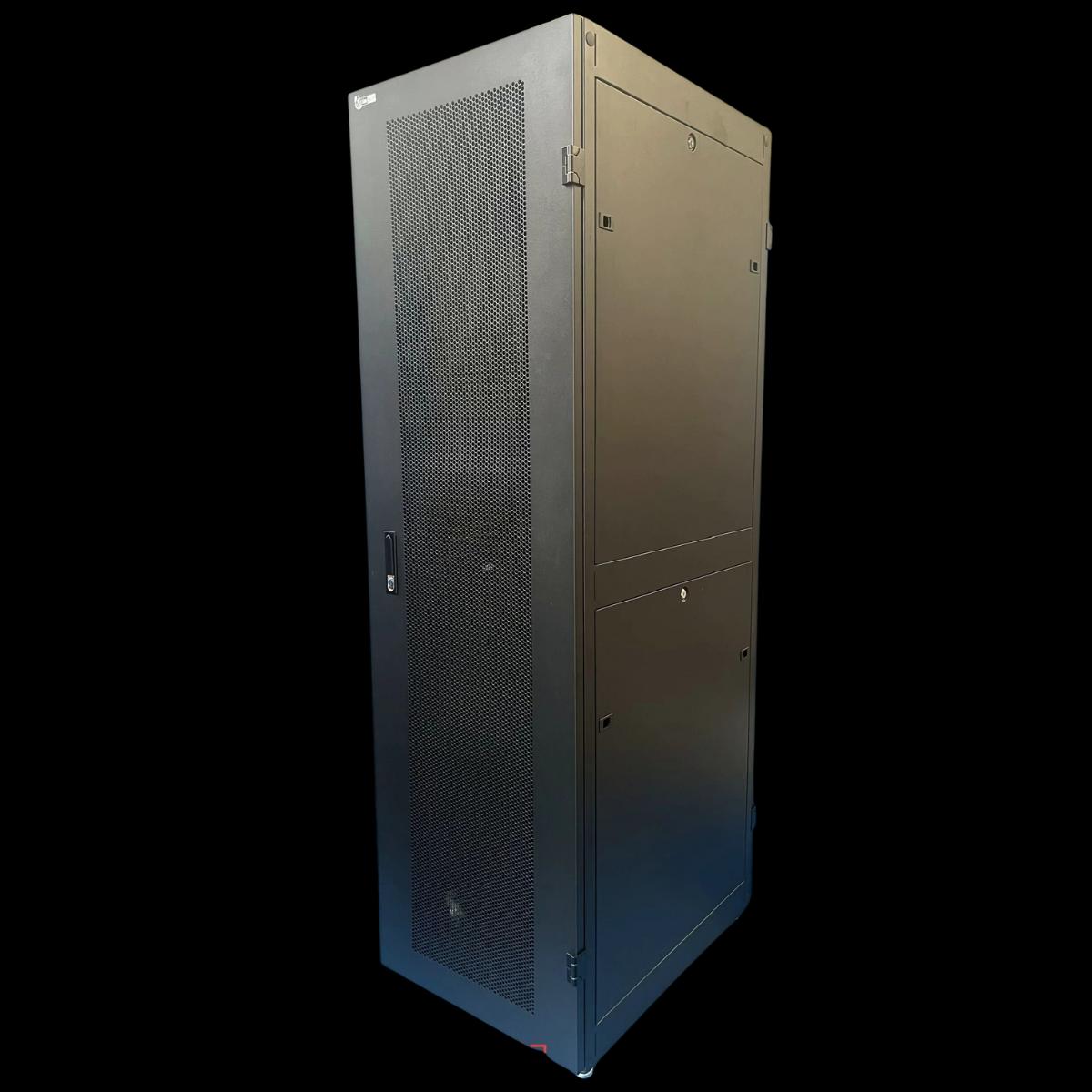 Lionbeam - Cabinet 42U W/Front/Back Mesh Doors 24" Wide X 31.5"Deep 4 Fans 3 Trays Packed On A Crate