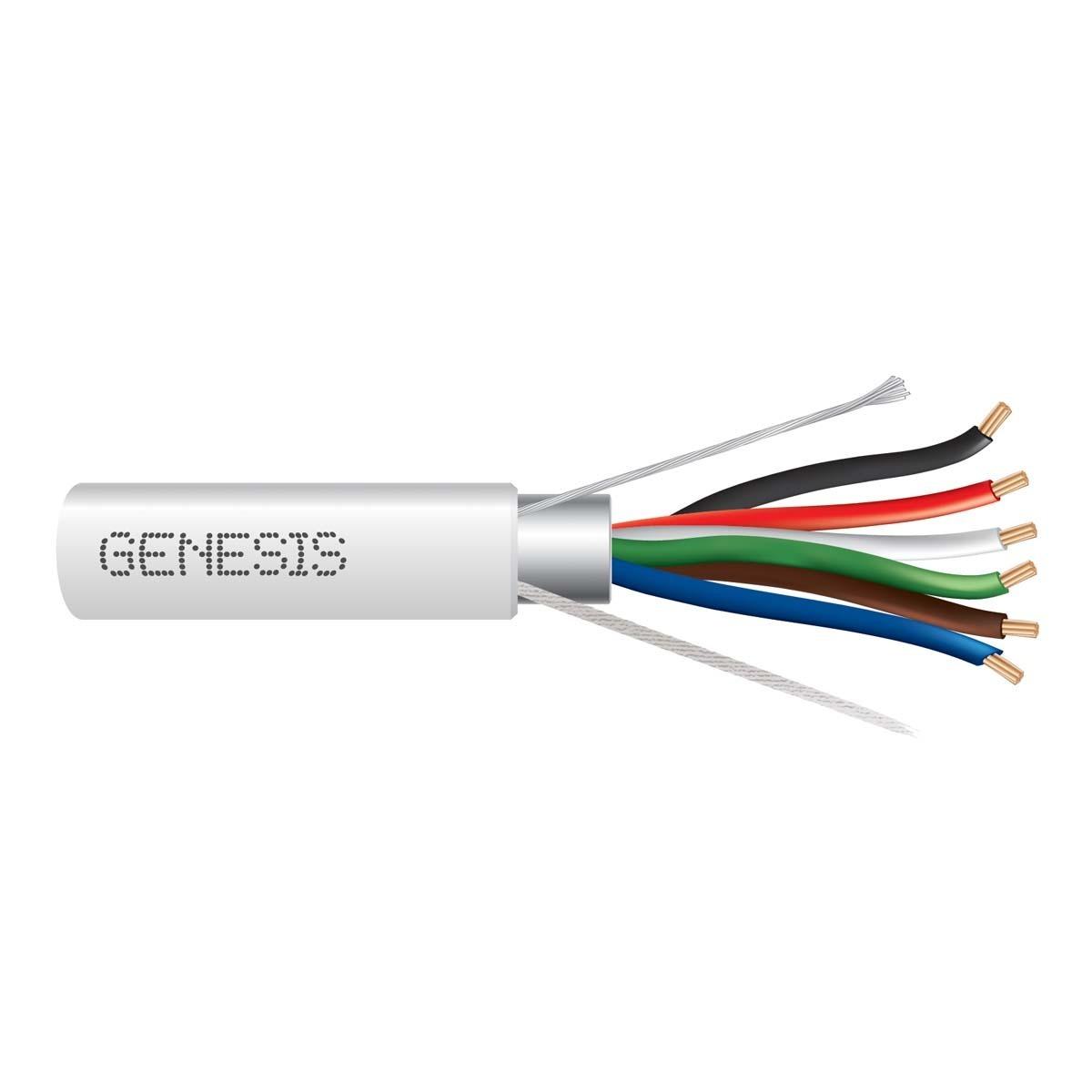 GENESIS CABLE - Cable 22/6 Stranded overall shielded CMP 500' White