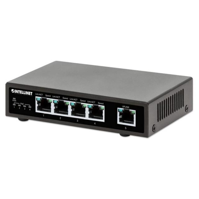 INTELLINET - Switch 5 Port Gigabit PoE + 62W