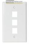 SCP - FACEPLATE, CLASSIC 3 PORT 1G WHITE 10 PK
