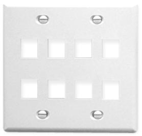 ICC - FACEPLATE 8 PORT 2G WHITE