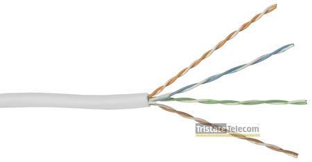 TRISTATE - Cable Cat 5e 4 Pair 1000' CMP White Pull Box