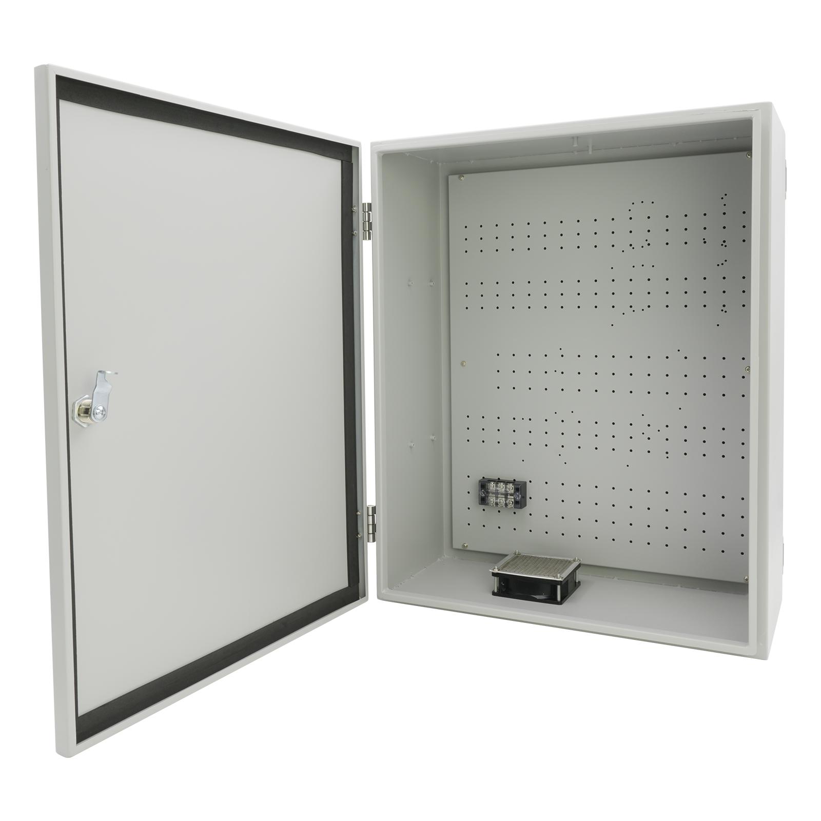 Lionbeam - Metal Enclosure 20"X16"X8 Outdoor with Power and Fan